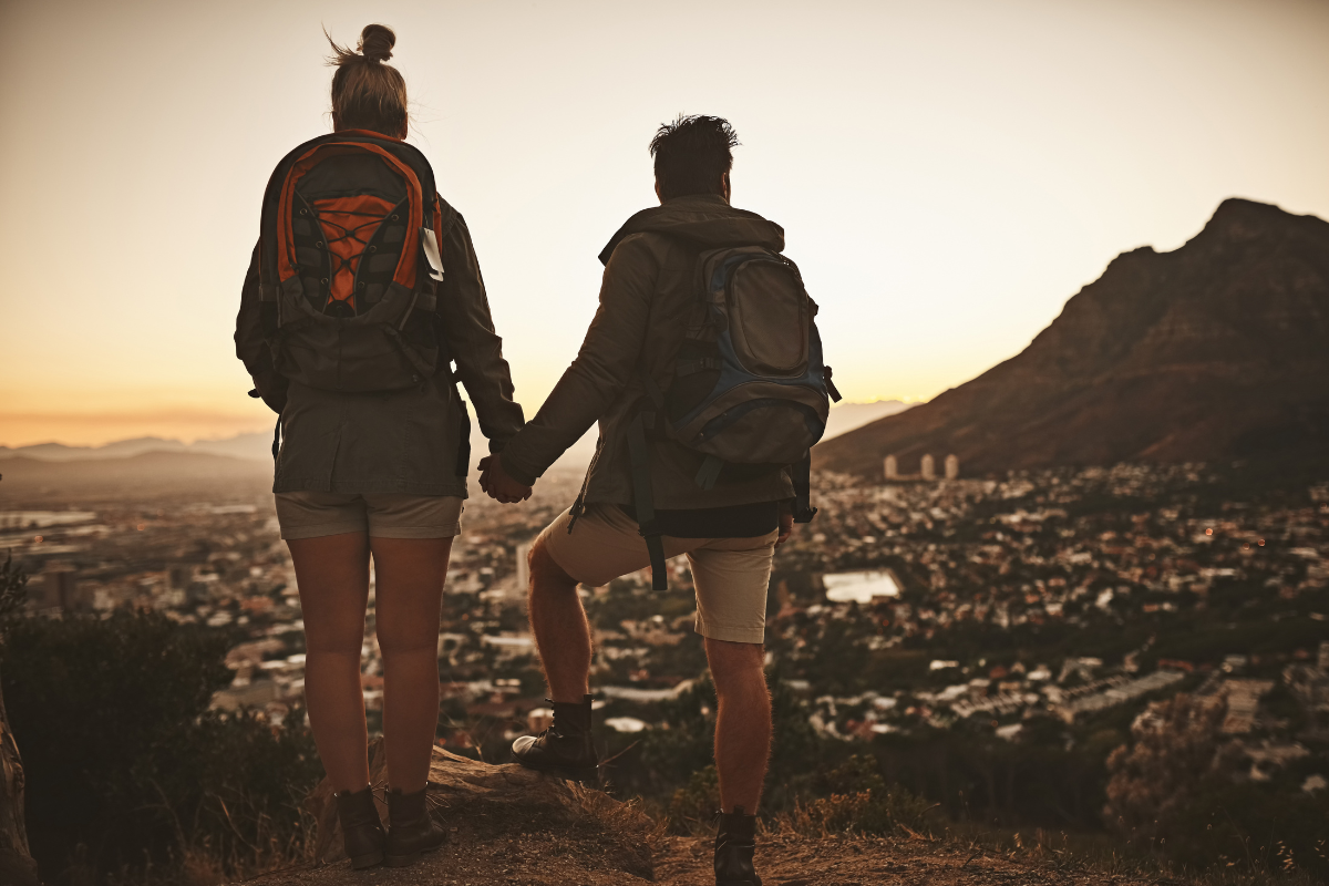 Agnieszka and Jacob overlooking the journey ahead